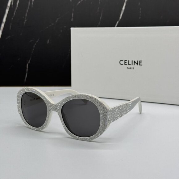NEW CL4240IS 25A CELINE WOMEN SUNGLASSES IVORY EYEWEAR CELINE - Picture 2 of 13